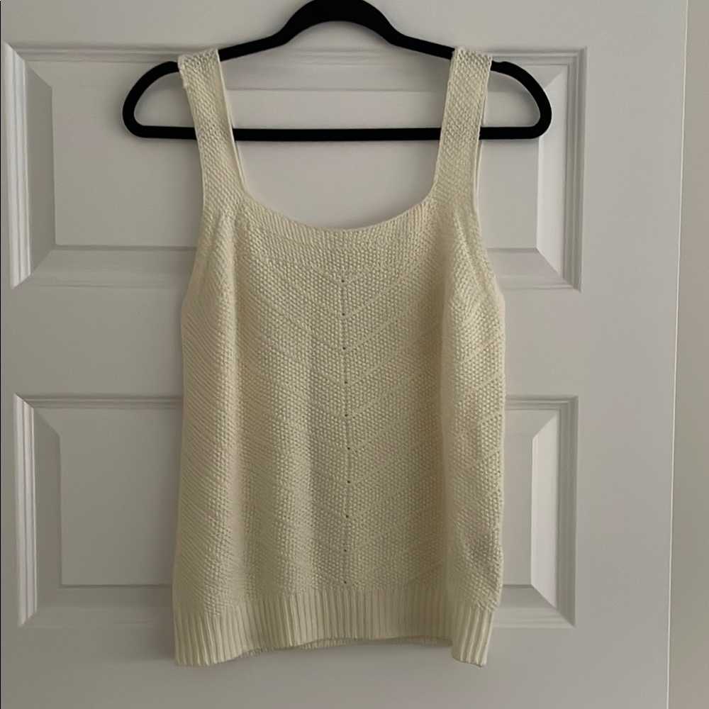 Cream Knit Tank Top